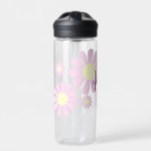 Daisy Pink Monogram Trinkflasche (Vorderseite)