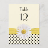 Daisy Polka Dot Besondere Anlass Table Card Postkarte (Vorderseite)