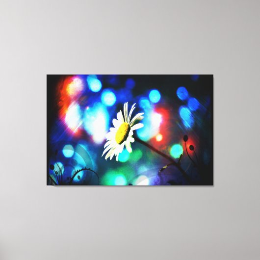 Daisy Pop 3-Panel-Wrapped Canvas Leinwanddruck (Vorderseite)
