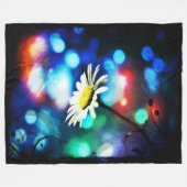 Daisy Pop Art Fleecedecke (Vorderseite (Horizontal))