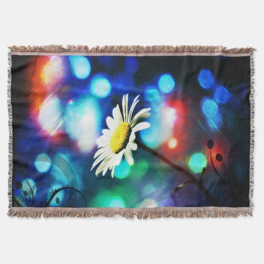 Daisy Pop Art Throw Blanket Decke (Vorderseite)