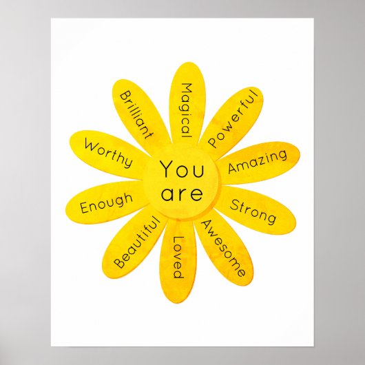 Daisy Positive Daily Affirmations Poster (Vorne)