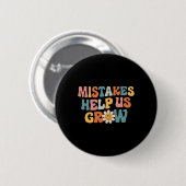 Daisy Positive Growth Mindset Retro Teacher Back T Button (Vorne & Hinten)