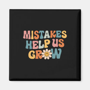 Daisy Positive Growth Mindset Retro Teacher Back T Magnet
