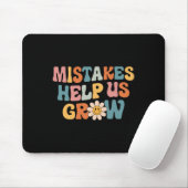 Daisy Positive Growth Mindset Retro Teacher Back T Mousepad (Mit Mouse)
