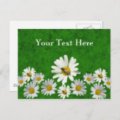 Daisy postcard template postkarte (Vorne/Hinten)