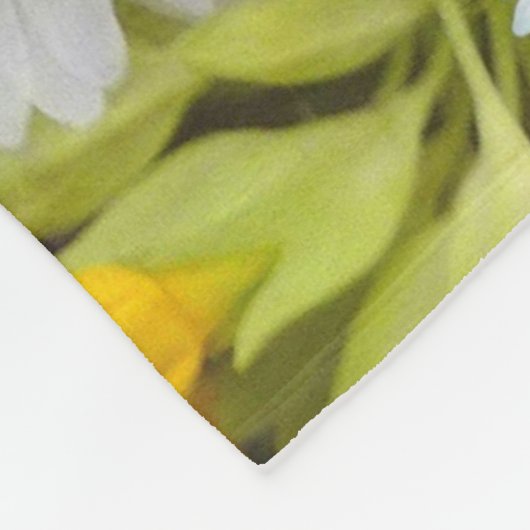Daisy ,Primrose, Daffodil Flowers Fleecedecke (Ecke)