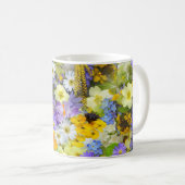 Daisy ,Primrose, Daffodil Flowers Kaffeetasse (VorderseiteRechts)