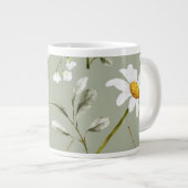 Daisy Print Coffee Mug Wraparound Design  Jumbo-Tasse (Vorderseite Rechts)