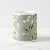 Daisy Print Coffee Mug Wraparound Design  Jumbo-Tasse (Vorderseite)