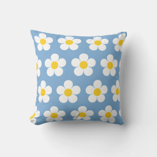 Daisy Print Throw Kissen