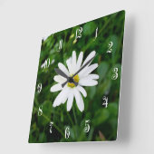 Daisy Quadratische Wanduhr (Winkel)