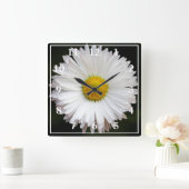 Daisy Quadratische Wanduhr (Zuhause)