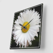 Daisy Quadratische Wanduhr (Winkel)