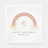 Daisy Rainbow Girls Birthday Serviette (Vorderseite)