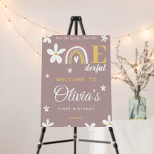 daisy rainbow Isn't She Onederful 1st Birthday 