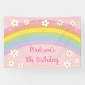 Daisy Rainbow Retro Birthday Banner (Horizontal)
