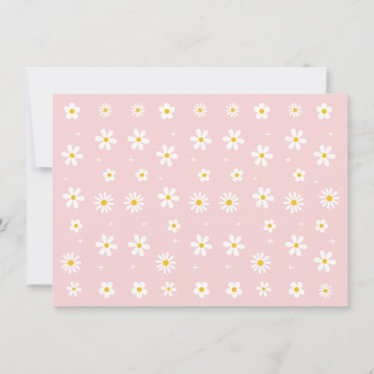 Daisy Rainbow Retro Birthday Dankeskarte (Rückseite)