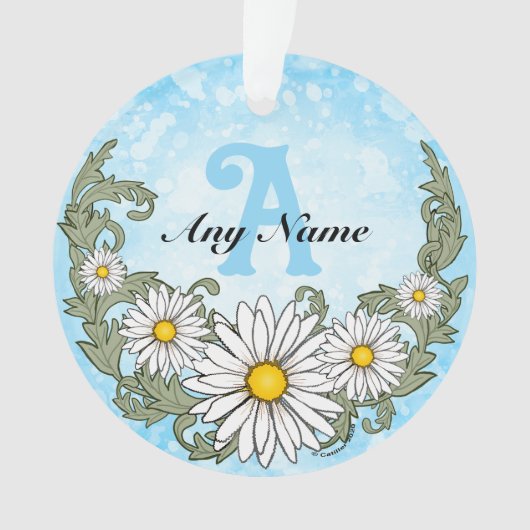 Daisy-Rand-Monogramm Ornament (Vorderseite)