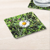 Daisy Rechteckiger Pappuntersetzer (angewinkelt)