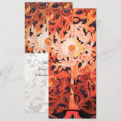 DAISY, Red Brown Schwarz-weiß Floral Blätter Ankündigung (Vorne/Hinten)