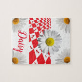 Daisy Red Checkered Jigsaw Puzzle (Horizontal)