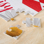 Daisy Red Checkered Jigsaw Puzzle (Seite)