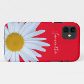 Daisy Red Elegant White Script Case-Mate iPhone Hülle (Rückseite (Horizontal))