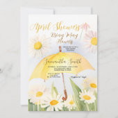 Daisy Regenschirm Duschen bringen Mai Blume Einladung (Vorderseite)