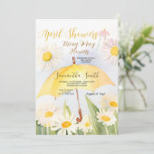 Daisy Regenschirm Duschen bringen Mai Blume Einladung (Stehend Vorderseite)