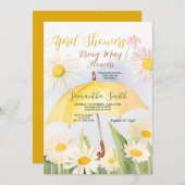 Daisy Regenschirm Duschen bringen Mai Blume Einladung (Vorne/Hinten)