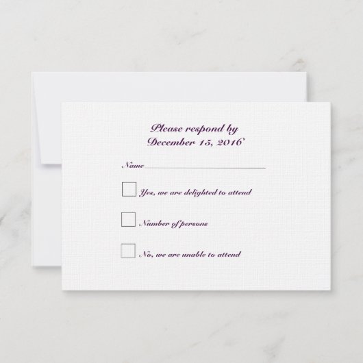 Daisy Respond Card: Wäsche 3,5" x 5" 3,5" x 5" (Vorderseite)