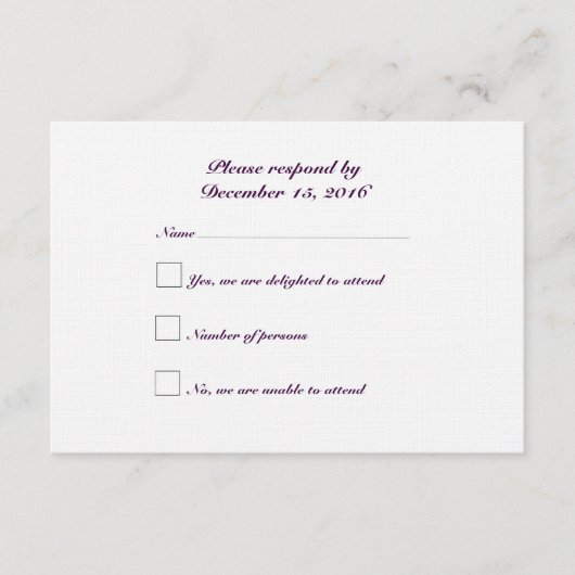 Daisy Respond Card: Wäsche 3,5" x 5" 3,5" x 5" (Vorderseite)