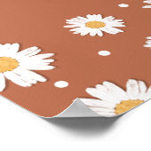 Daisy Retro Baby Gender Neutral Dusche Willkommen Poster (Ecke)