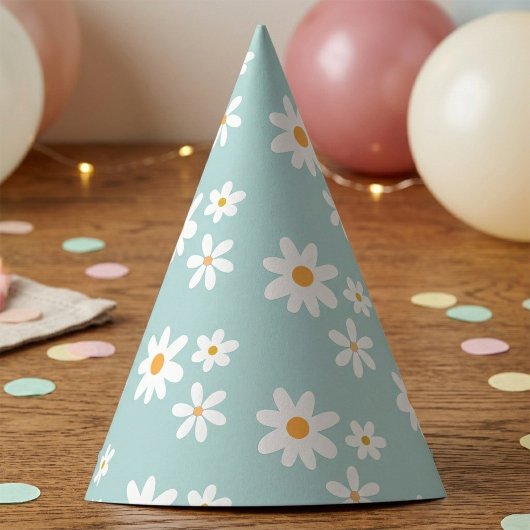 Daisy Retro birthday party hats Partyhütchen
