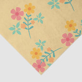 Daisy Retro Bouquet Muster in Gelb Seidenpapier (Ausschnitt)