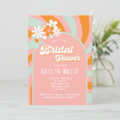 Daisy Retro Brautparty Einladung (Stehend Vorderseite)