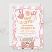 Daisy & Retro Van Pastel Groovy Geburtstagsparty Einladung (Vorderseite)