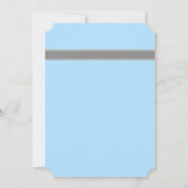 Daisy Ribbon Blue Wedding Einladungskarte Einladung (Rückseite)