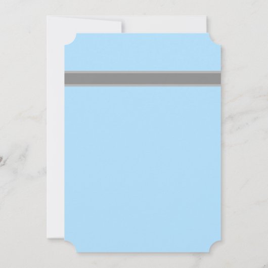 Daisy Ribbon Blue Wedding Einladungskarte Einladung (Rückseite)