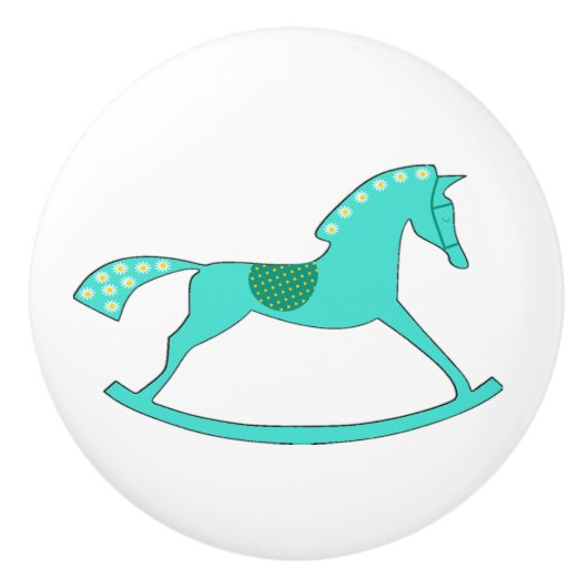 Daisy Rocking Horse Keramikknauf (Vorderseite)