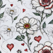 Daisy, Rose mit kleinen roten Herzen für Entweidun Geschenkpapier Set