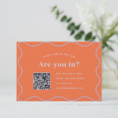 Daisy-RSVP mit QR-Code RSVP Karte (Stehend Vorderseite)