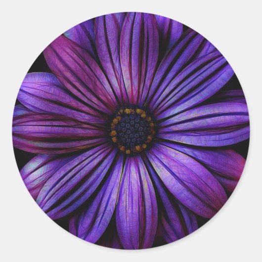 Daisy Runder Aufkleber (Vorderseite)