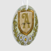 Daisy Schild Monogramm Ornament (Vorderseite)