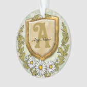 Daisy Schild Monogramm Ornament (Vorderseite)