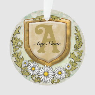 Daisy Schild Monogramm Ornament