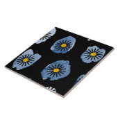 Daisy Schwarze Keramikfliese (Seite)