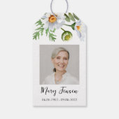 Daisy Seed Packet Memorial Begräbnismarken Geschenkanhänger (Rückseite)