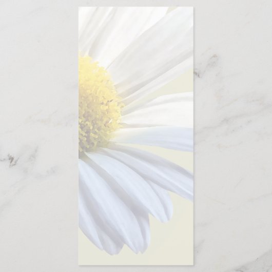 Daisy Shadow und Light Menükarte (Rückseite)